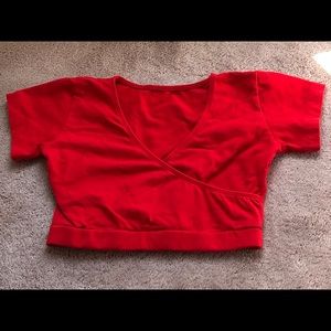 Red “Ballerina” Crop